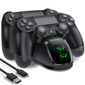 PS4 Controller Charger Dock Station with Charging Cable,1.8Hrs Fast Charge PS4 Remote Charging Station, Replacement for PlayStation 4 Controller Charger, for PlayStation 4 Games
