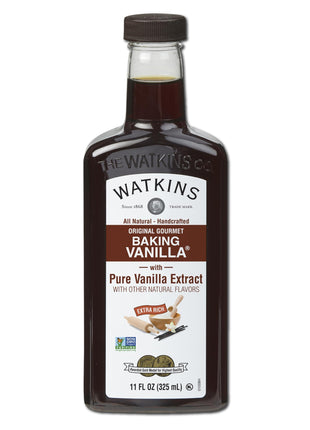 Watkins All Natural Original Gourmet Baking Vanilla, with Pure Vanilla Extract, 11 Fl Oz (Pack of 1) - Packaging May Vary