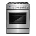 COSMO COS-305AGC 30 in. 5.0 cu. ft. Freestanding Single Oven Gas Range with 5 Burner Cooktop and Heavy Duty Cast Iron Grates in Stainless Steel
