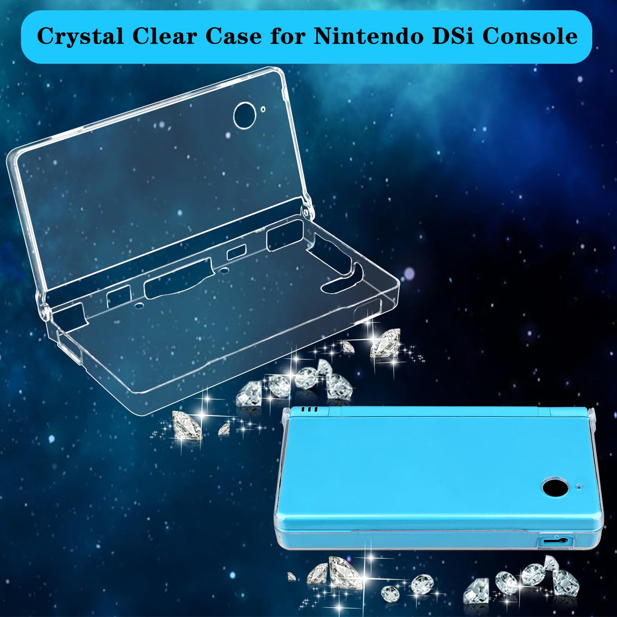 OSTENT Hard Crystal Case Clear Skin Cover Shell for Nintendo DSi NDSi