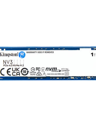 Kingston NV3 1TB M.2 2280 NVMe SSD | PCIe 4.0 Gen 4x4 | Up to 6000 MB/s | SNV3S/1000G