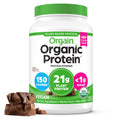Orgain Organic Vegan Protein Powder, Creamy Chocolate Fudge   21g Plant Protein, 6g Prebiotic Fiber, Low Net Carb, No Lactose Ingredients, No Added Sugar, Non GMO, For Shakes & Smoothies, 2.03 lb