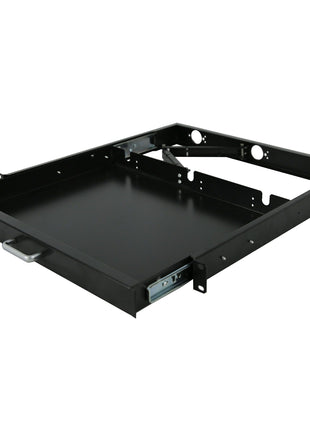 1U Rack Mount Sliding Keyboard Tray Cantilever for Server Data Network Rack | Properly Sized