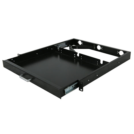 1U Rack Mount Sliding Keyboard Tray Cantilever for Server Data Network Rack | Properly Sized