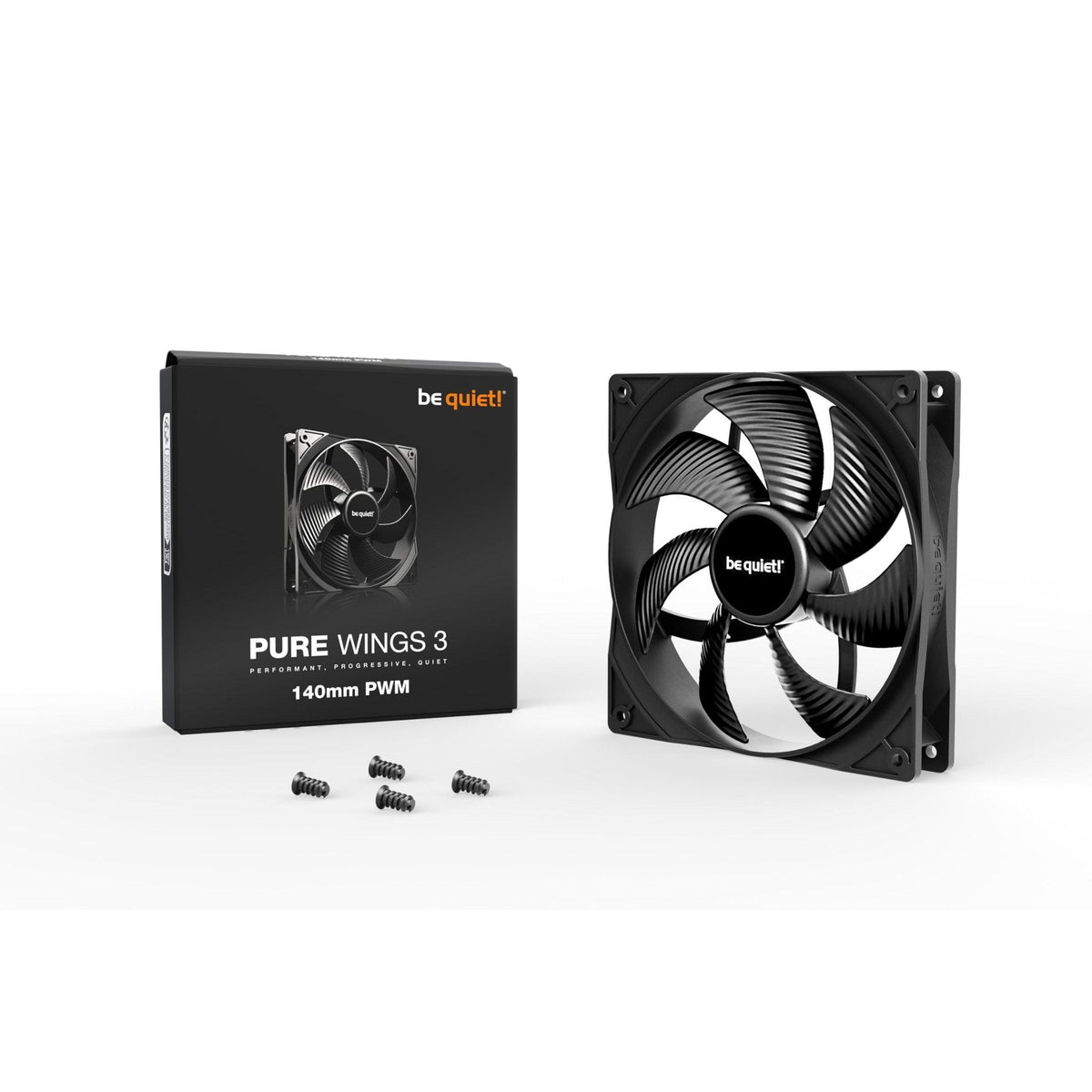 be quiet! Pure Wings 3 140mm Quiet PWM Case Fan | High top-end Speed with Low Minimum RPM | Extraordinary air Pressure | BL108