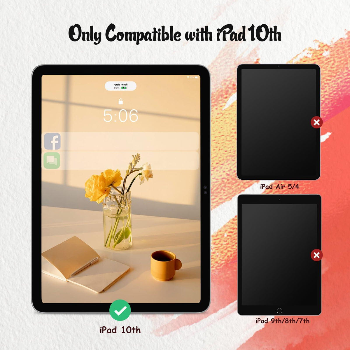 KCT 2 Pack Paperfeel Screen Protector Compatible with iPad A16 11th Generation 2025 11 inch/iPad 10th Generation 2022 10.9 inch, Write as Real Paper, Anti Glare, High Sensitivity