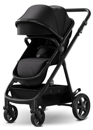 Mompush Meteor2 Baby Stroller 2-in-1 with Newborn Mode, Compatible with Infant Car Seat Adapter Included, Full-Size Bassinet Strollers for Family Outings