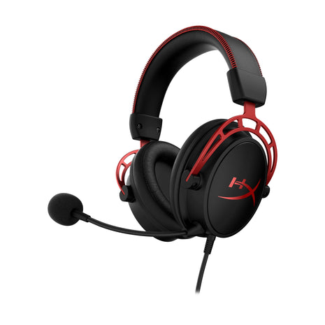 HyperX Cloud Alpha - Gaming Headset, Dual Chamber Drivers, Legendary Comfort, Aluminum Frame, Detachable Microphone, Works on PC, PS4, PS5, Xbox One/ Series X|S, Nintendo Switch and Mobile ??Red