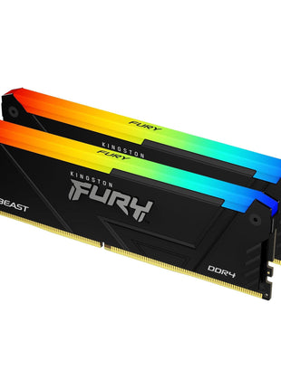Kingston FURY Beast 64GB (2x32GB) 3600MT/s DDR4 CL18 Desktop Memory Kit of 2 | Intel XMP | AMD Ryzen | Plug n Play | RGB Infrared Syncing | KF436C18BB2AK2/64