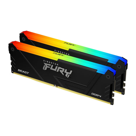 Kingston FURY Beast 64GB (2x32GB) 3600MT/s DDR4 CL18 Desktop Memory Kit of 2 | Intel XMP | AMD Ryzen | Plug n Play | RGB Infrared Syncing | KF436C18BB2AK2/64