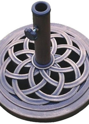UBP18181-BR 18-Inch Cast Stone Umbrella Base, Made from Rust Free Composite Materials, Bronze Powder Coated Finish