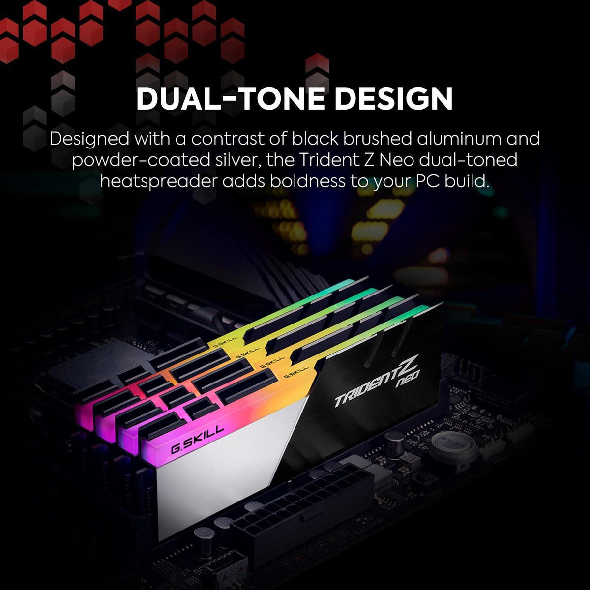 G.SKILL Trident Z Neo Series (XMP) DDR4 RAM 32GB (2x16GB) 4000MT/s CL18-22-22-42 1.40V Intel AMD Desktop Computer Memory UDIMM (F4-4000C18D-32GTZN)