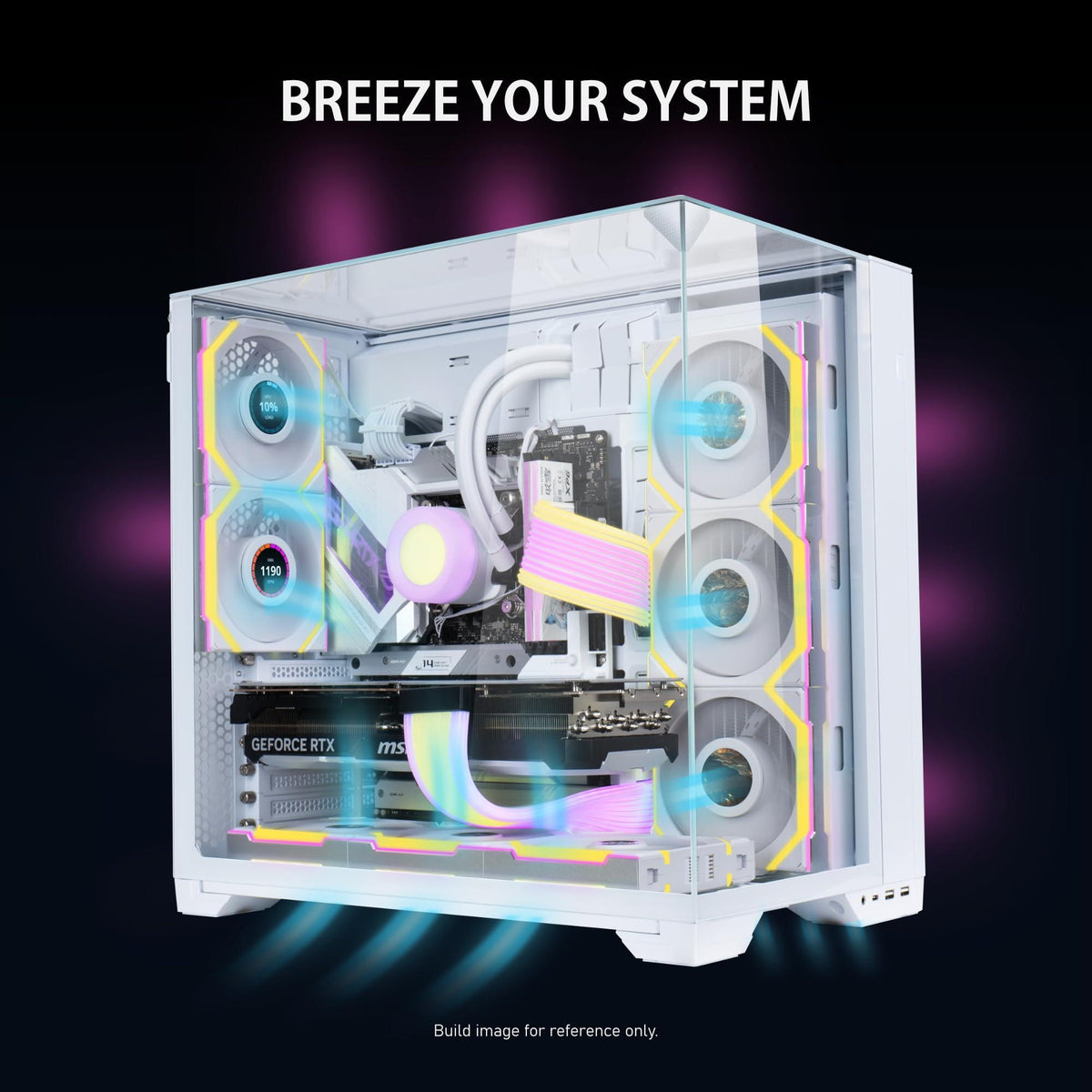 Lian Li UNI Fan SL Wireless (Reverse Blade) 120mm ARGB Fan - Triple Pack - 2.4 GHz Wireless Signal for RGB & Fan Control - Daisy-Chain Design - Controller Included and Required - White (12RSL1W3W)