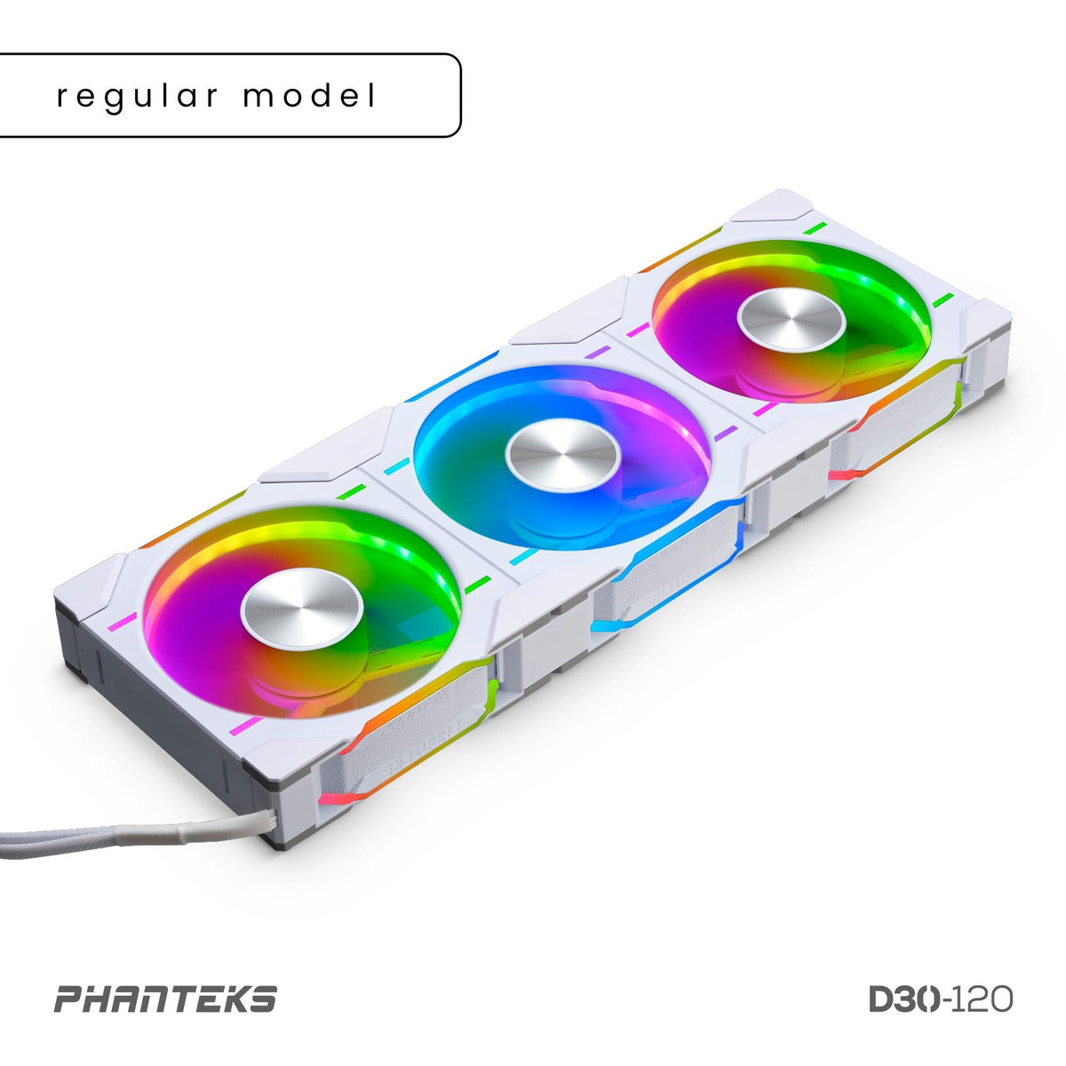 Phanteks PH-F120D30_DRGB_PWM_WT01_3P, White