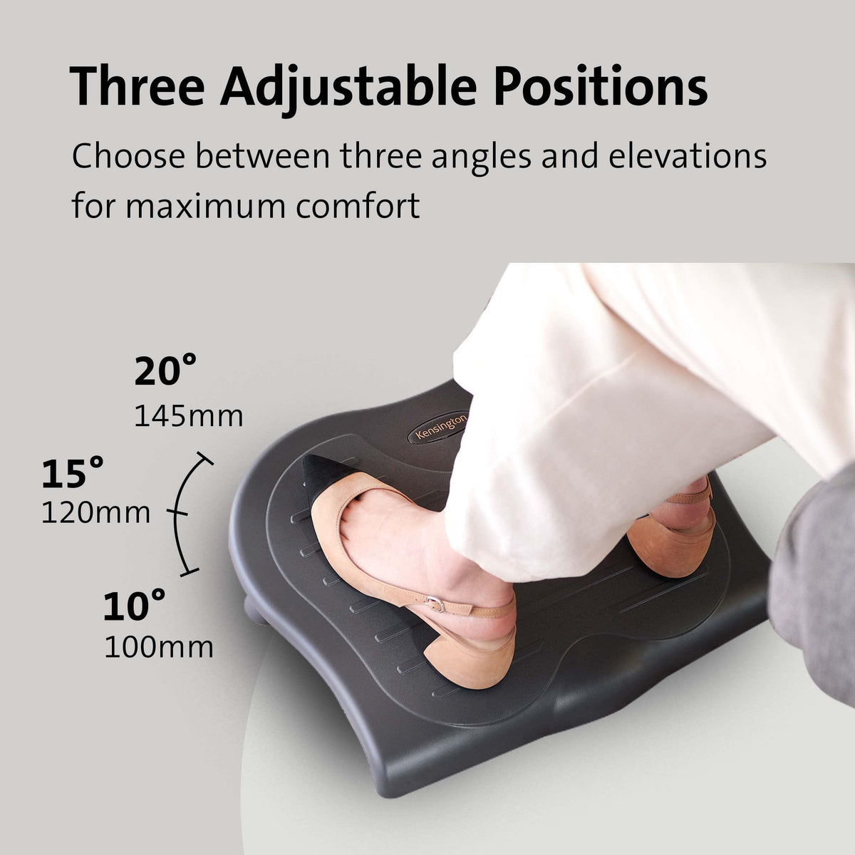 Kensington SoleSaver Adjustable Footrest (K56152US) Gray