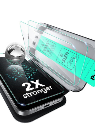 ESR 3 Pack for iPhone 16e/ iPhone 14/ iPhone 13/13 Pro Screen Protector, Military Grade Shatterproof, 9H Hardness, Tempered Glass with UltraFit Tray