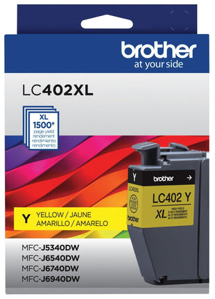 Brother Genuine LC402XLY High Yield Yellow Ink Cartridge