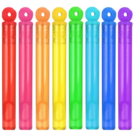 32 Piece 8 Colors Mini Bubble Wands, Party Favors for Kids, Assortment | Themed Birthday, Christmas Celebration, Thanksgiving New Year, Wedding, Summer Outdoor, Bath Time, for Kids Child