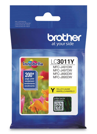 Brother Printer LC3011Y Single Pack Standard Cartridge Yield Up to 200 Pages LC3011 Ink Yellow