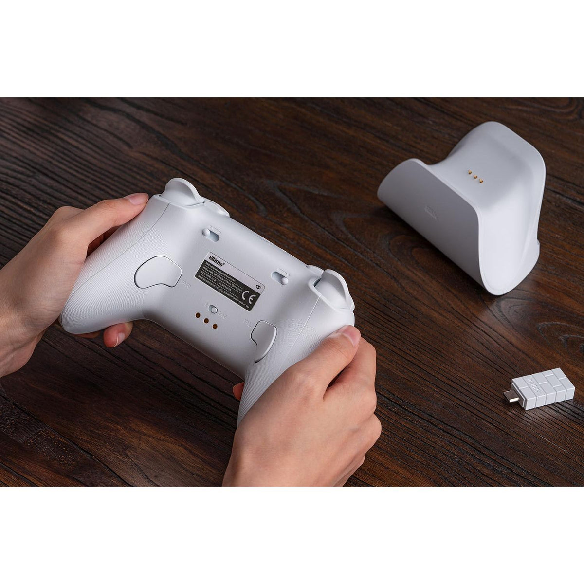 8Bitdo Ultimate 2 Bluetooth Controller for Switch/Switch 2 & Windows PC, Switch Pro Controller with TMR Joysticks, Switchable Hall Effect/Tactile Triggers, Vibration and Motion Control - White