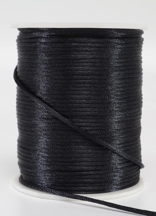 2 mm x 330 Feet Satin Nylon Cord, Silky Smooth Nylon String for Jewelry Making Bracelet Necklaces Beading Thread Rattail Macrame Kumihimo Chinese Knot Craft