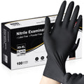Schneider Gloves Disposable Latex Free, Black Nitrile Gloves Medium Powder Free for Medical, Cooking, Cleaning, Food Prep