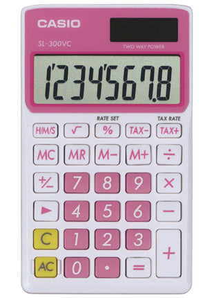 Casio SL-300VC Standard Function Calculator, Pink