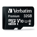 Verbatim 32GB Premium microSDHC Memory Card with Adapter UHS-I V10 Class 10 supports Full HD (1080p) U1 speed rated Up to 90MB/s read speed