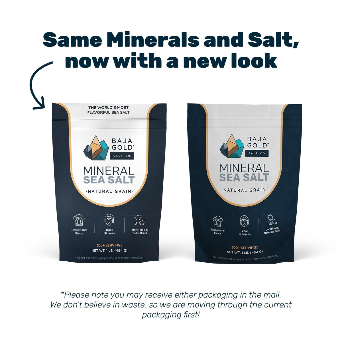 Baja Gold Mineral Sea Salt - Recommended by Gary Brecka - Organic Natural Grain Salt for Cooking & Baking | Authentic Baja Salt | Ideal for All Culinary Creations | 1 lb. Resealable Bag, 300+ Servings