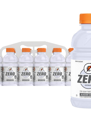 Gatorade G Zero Thirst Quencher, Glacier Cherry, 12 Ounce Bottles, 12 Count