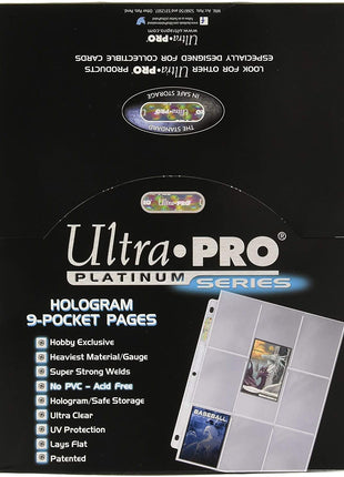 Ultra Pro 9 Pocket Pages Platinum Series - 100 Pages of Card Sleeves for Trading Card Binder and More