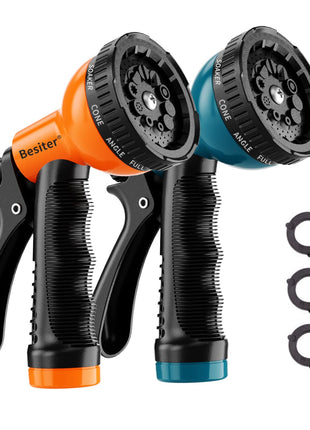 Garden Hose Nozzle Sprayer: 2 Pack 10 Watering Patterns Spray Nozzles Heavy Duty Hose Head Hose Attachment