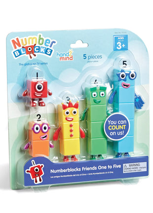 hand2mind Numberblocks Friends One to Five, Action Figure Set, Toy Figures & Playsets, Small Figurines for Kids, Counting Blocks, Numbers for Toddlers, Math Toys, Kids Birthday Gifts