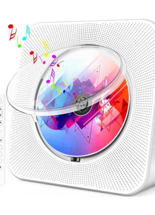ROADOM Portable CD Player with Bluetooth, Hi-Fi Speakers & FM Radio | Bluetooth transmitter & receiver, Hi-Fi stereo sound, FM radio, USB & AUX, 5 CD formats, compact CD player for kids & seniors