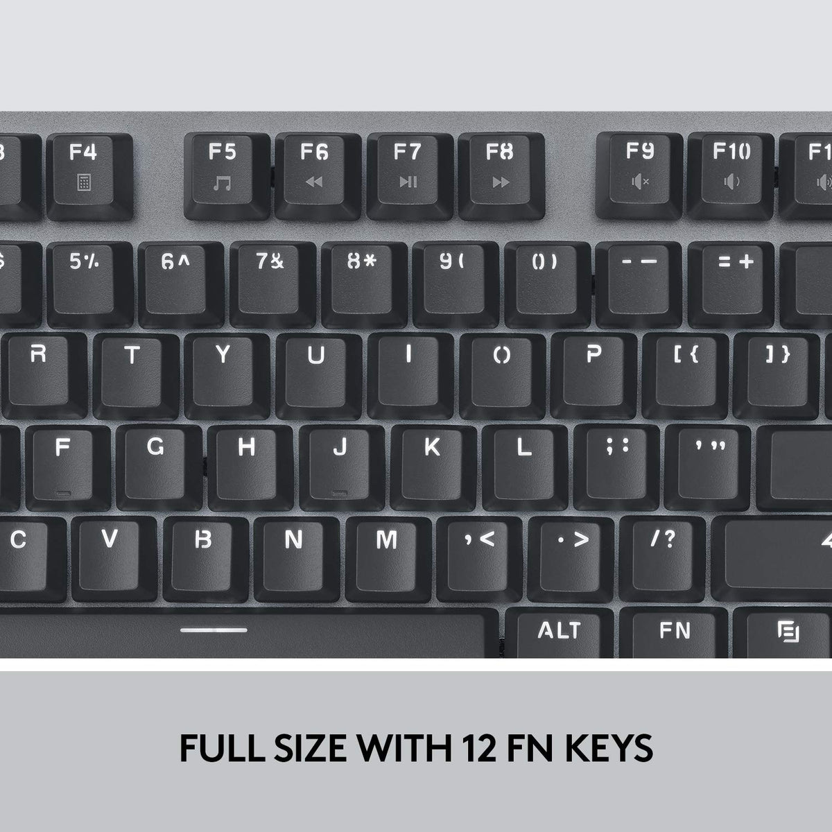 Logitech K845 Mechanical Illuminated Keyboard, Strong Adjustable Tilt Legs, Full Size, Aluminum Top Case, 104 Keys, USB Corded, Windows (TTC Red Switches)