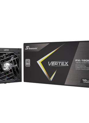 Seasonic Vertex PX-1200-1200W - 80+ Platinum - ATX 3.0 & PCIe 5.0 Ready - Fully Modular - Premium Japanese Capacitors - 12 Year Warranty - Nvidia RTX 40/50 & AMD GPU Compatible