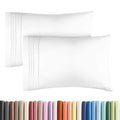 Queen Pillow Cases Set of 2 - Ultra Soft Hotel Quality Pillowcase Covers - Comfy, Cozy & Wrinkle Free - Shrinkage, Stain and Fade Resistant - Machine Washable Pillow Protectors - 2 Piece Set - White