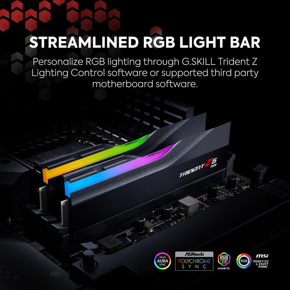 G.SKILL Trident Z5 RGB Series (Intel XMP 3.0) DDR5 RAM 48GB (2x24GB) 8200MT/s CL40-52-52-131 1.35V Desktop Computer Memory UDIMM - Matte Black (F5-8200J4052F24GX2-TZ5RK)