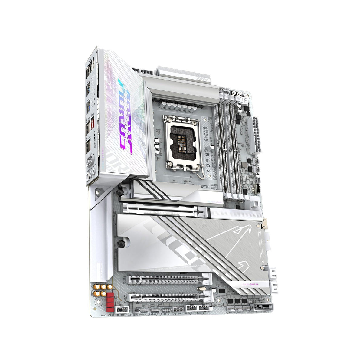 GIGABYTE Z890 AORUS PRO ICE Intel Core Ultra (Series 2) LGA 1851 Motherboard, ATX, DDR5, 5X M.2, PCIe 5.0, Thunderbolt 4, WIFI7, 5GbE LAN, EZ-Latch