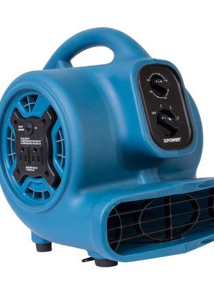 XPOWER P-230AT Mini Mighty 1/4 HP 925 CFM Centrifugal Air Mover, Carpet Dryer, Floor Fan, Blower, Stackable, Daisy Chain, for Water Damage Restoration, Janitorial, Plumbing, Home Use