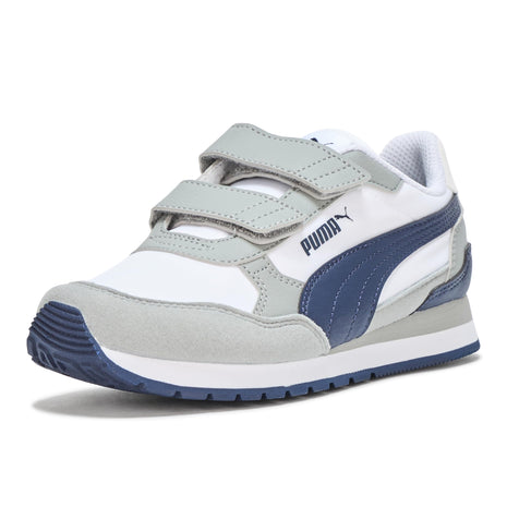 PUMA Kids ST Runner Hook and Loop Sneaker, Gray Echo Navy, 9 US Unisex Toddler