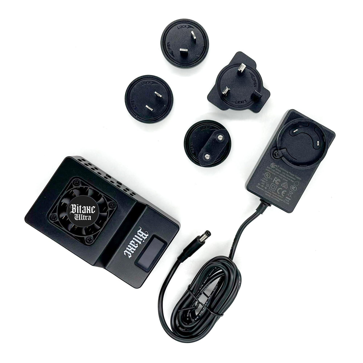 DTV ₿ ELECTRONICS Bitaxe Ultra Open Source Bitcoin ASIC Miner - BTC Miner with 500 GH/s Hash Rate, Low Power Consumption - Quiet Solo Bitcoin Miner for Home Use with Multi-Regional PSU