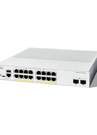 Cisco Catalyst 1300-16P-2G Managed Switch, 16 Port GE, PoE, 2x1GE SFP, Limited Lifetime Protection (C1300-16P-2G)