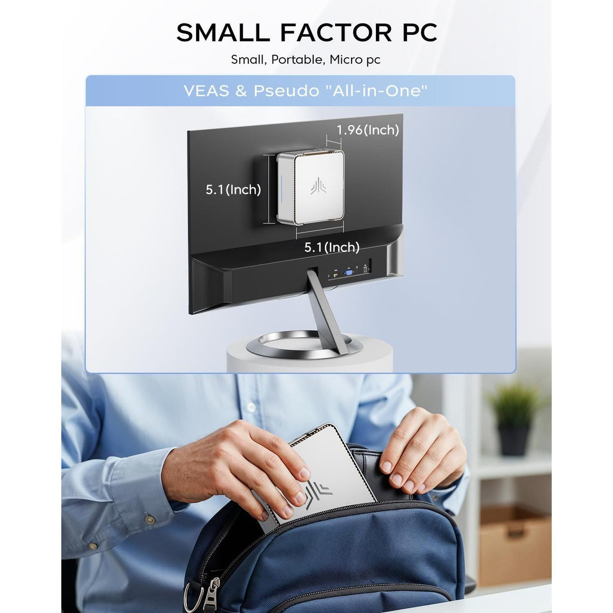 KAMRUI GK3Plus Mini PC, 16GB RAM 512GB M.2 SSD Mini Computers,12th Alder Lake N95 (up to 3.4GHz) Micro PC, 2.5''SSD, Gigabit Ethernet,4K UHD,Three Screen Display, WiFi,BT,VESA/Home/Business Small pc
