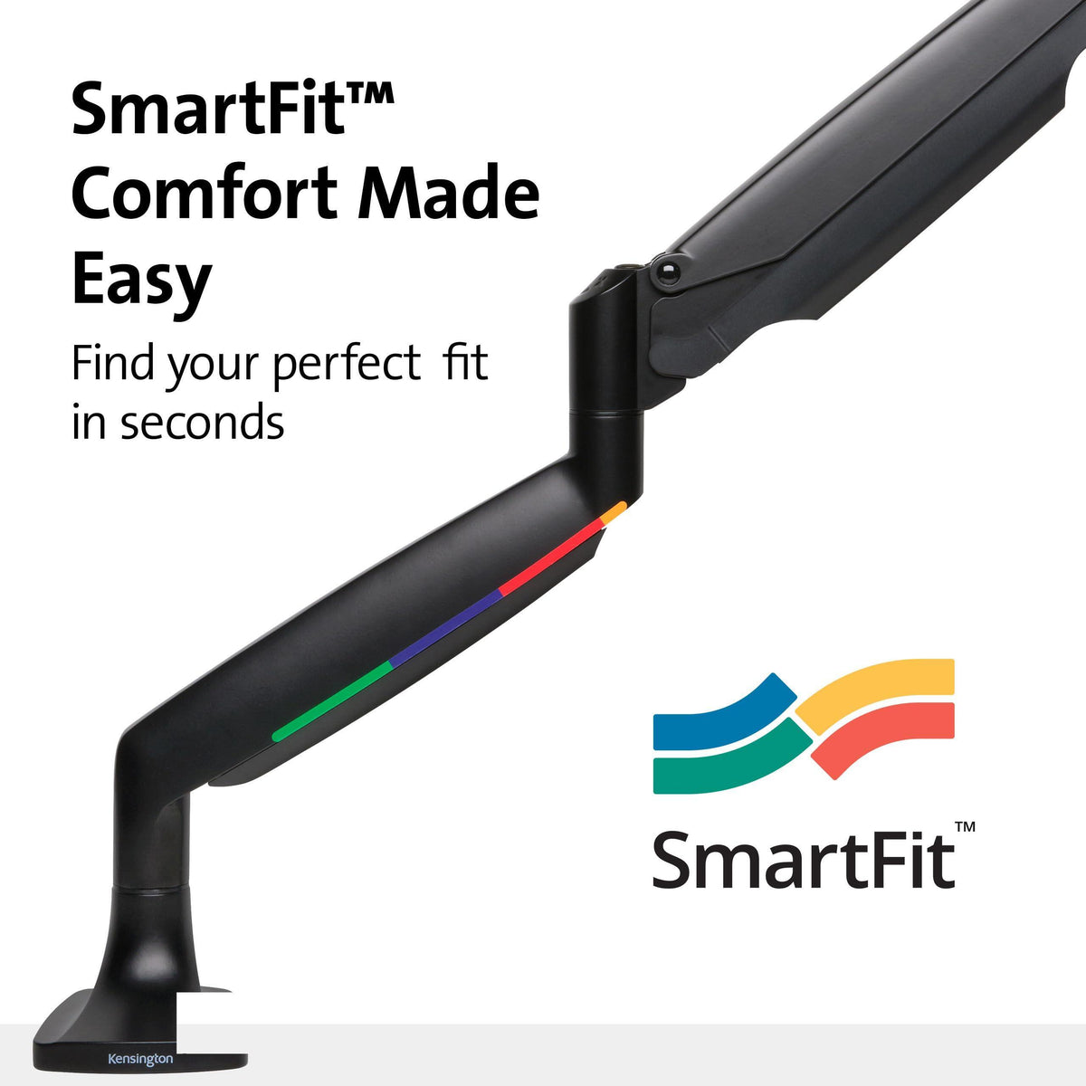 Kensington SmartFit One-Touch Height Adjustable Single Monitor Arm - Black (K59600WW)