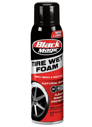 Black Magic 800002220 Tire Wet Foam, 18 oz. - Specially Formulated Thick Tire Spray Foam Clings to Tires to Dissolve and Clean Dirt While Shining and Protecting All In One Step