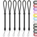 Hand Wrist Strap Lanyard, 6 Pack 9.5inch Adjustable Nylon Wristlet Straps Keychain String for Cell Phone Case Holder, AirPods Pro 2 2022, Camera, Key, GoPro, USB Drive, Ski Glove(Black)
