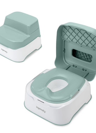 Ingenuity Prepare to Potty 3-in-1 System - Potty Training Toilet, Topper, Step Stool, Easy Setup, for Toddlers Ages 18 Months+