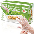 Keppi 600 Pack Disposable Food Prep Gloves – Clear Polyethylene, Latex-Free, BPA-Free, Powder-Free – Bulk Kitchen Cooking, Catering, BBQ, Baking, Restaurant, Food Handling & Serving Gloves