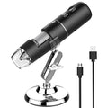 T TAKMLY Wireless Digital Microscope Handheld USB HD Inspection Camera Magnifying Glass with Light, 50x-1000x Magnification with Stand Compatible with iPhone, iPad, Samsung Galaxy, Android, PC